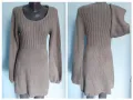 Два броя / Сива сезонна рокля тип туника с буфон ръкави , снимка 2