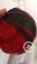 Двуцветен Бретон за Коса Наситено Ярко Червено / Черно КОД С1070, снимка 4
