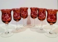 Шест чаши от Бохемско стъкло Egermann., снимка 1