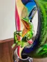 Голяма масивна ваза Murano style glass , снимка 9