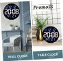 Електронен часовник за стена със светещи  цифри, снимка 3