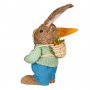 Великденска декорация, Зайче с кошница с моркови, 35 см, Многоцветна, снимка 2