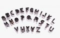 2,5 см Латиница букви Азбука метални резци форми за тесто фондан торта зеленчуци, снимка 1 - Форми - 34753725