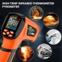 Инфрачервен термометър mestek, мпературен пистолет -40℉~2912℉, термометър, пирометър 50:1, снимка 4