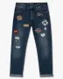 Мъжки дънки Leif Nelson Slim Fit W29/L32 – с нашивки и ефектни детайли, снимка 1