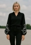 Черен топ с бродерия, снимка 9