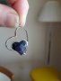 Сребърен медальон с тъмно син пясъчен авантюрин, снимка 2