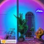 USB LED Проектор Залез Слънце с Дъга,360-градусова въртяща се, снимка 3