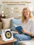CD плейър Greadio CD86, Bluetooth 5.1, мултифункционален CD плейър с високоговорители, снимка 3