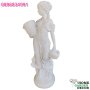 Статуя от бетон девойка с кошница Андромеда в бял цвят, снимка 1