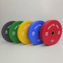 Едноцветни гумирани дискове с широк ръб (Color Rubber Bumper Plates with Wide rim) , снимка 1 - Фитнес уреди - 41038308