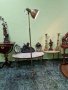 Уникална антикварна холандска бронзова регулируема подова индустриална лампа , снимка 1 - Настолни лампи - 44175769