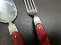 Ретро сгъваеми вилица и лъжица Петко Денев , снимка 3