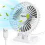 мини вентилатор – 3 скорости, регулируем ъгъл, тих и преносим – бял, снимка 1