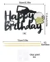 Happy birthday халба бира с бутилка шише картонен топер украса за торта рожден ден декор, снимка 2