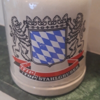 Немска керамчна халба за бира   с вместимост 0.500 мл.Брандирана с надпис TIP TOP.Неизползвана  , снимка 1 - Други - 36048500