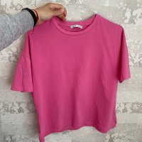 Розова тениска , снимка 1 - Тениски - 41581735