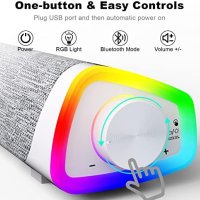 Нова звукова лента цветни RGB светлини компютърен високоговорител, снимка 1 - Bluetooth тонколони - 41259963