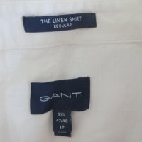 Мъжка риза с дълъг ръкав от лен Gant, снимка 5 - Ризи - 41884767