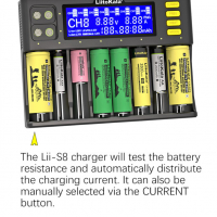 Професионално, зарядно и тестер за батерии LiitoKala Lii-S8, снимка 8 - Други инструменти - 36372012