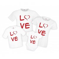 Семейни тениски Love family set, снимка 2 - Тениски - 35818470