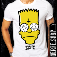 Тениска с щампа BART SIMPSON SATANIC, снимка 1 - Тениски - 36424308