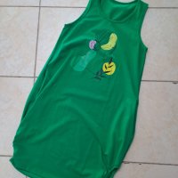 Памучни роклички в зелено и циклама , снимка 3 - Рокли - 41418505