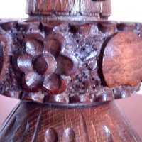 Свещник ръчна дърворезба, снимка 5 - Антикварни и старинни предмети - 34276767