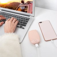 Нагревател за ръце, печка за джоб, USB, розов, Power bank, снимка 3 - Отоплителни печки - 42242910