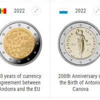 Сет/Лот 2 евро монети (възпоменателни) 2022/ 2 Euro Coin, снимка 3 - Нумизматика и бонистика - 36629756
