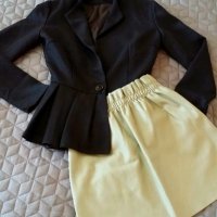 Стилен сет от сако Evis и кожена пола, снимка 2 - Сака - 35849863