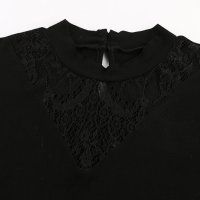 Дамски топ в черно с ефектна дантела, снимка 2 - Корсети, бюстиета, топове - 40526095