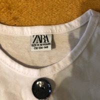 Zara Бяла тениска за момиче, снимка 2 - Детски тениски и потници - 39974654