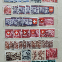 Класьор с марки Швейцария 1000 бр., снимка 4 - Филателия - 44766982