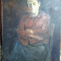 Стара картина, портрет, баба, Д. Тодоров-Жарава (1901-1988), снимка 1 - Картини - 34666552