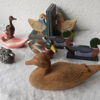 Стара дървена патка, птица, дърворезба, снимка 7 - Антикварни и старинни предмети - 34514195