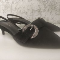 Кожени дамски обувки Mango, снимка 1 - Дамски обувки на ток - 40913655