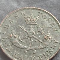 Рядка монета половин пени 1850г. Горна Канада уникат за КОЛЕКЦИОНЕРИ 30404, снимка 7 - Нумизматика и бонистика - 42686038