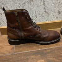 Мъжки зимни боти Massimo Dutti, кафяви, размер 44, Естествена тележка кожа, снимка 4 - Мъжки боти - 41557142