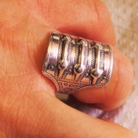 Стар масивен мъжки сребърен пръстен, викингски  сребърен пръстен сребро 925 серия Viking, снимка 3 - Пръстени - 35865870