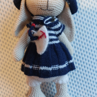 Плетена кукла заек, снимка 1 - Кукли - 44765271