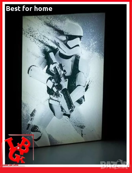 LED сензорно платно STAR WARS STORMTROOPER Light USB лампа Luminart, снимка 1