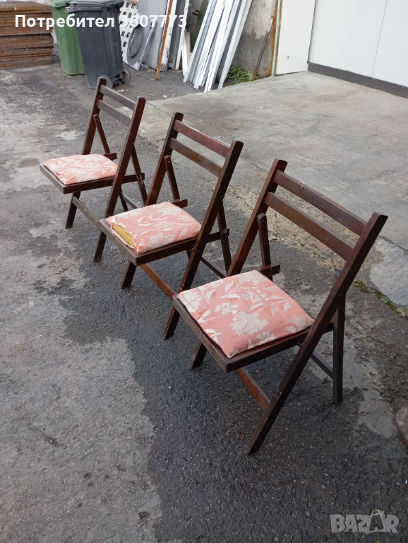 Столове 3 бр сгъваеми, снимка 1