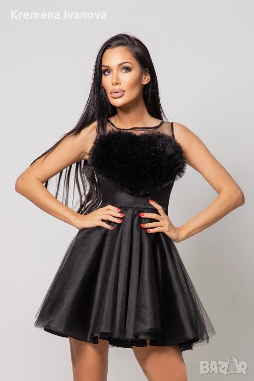  Вталена рокля със сърце JUNONA, 34 размер, снимка 1