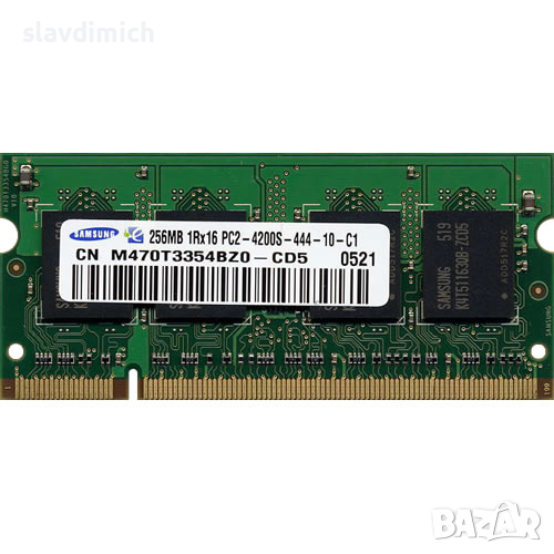 Продавам Рам Ram памет за лаптоп Samsung 256MB M470T3354BZ0-C 4200s DDR 2 533, снимка 1