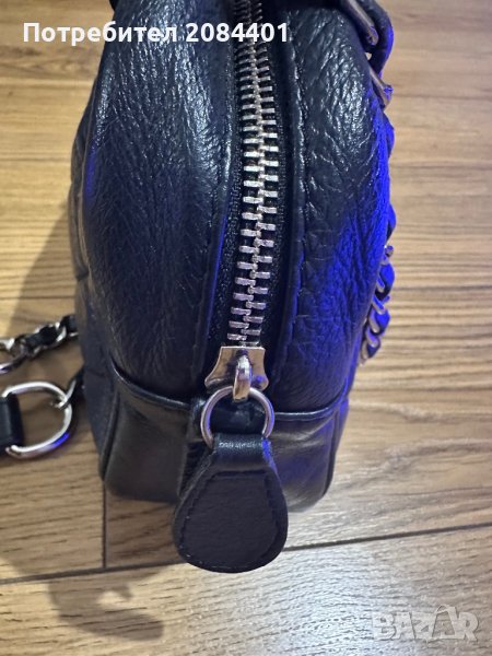 Дамска чанта през рамо и с къса дръжка от естествена кожа, снимка 1