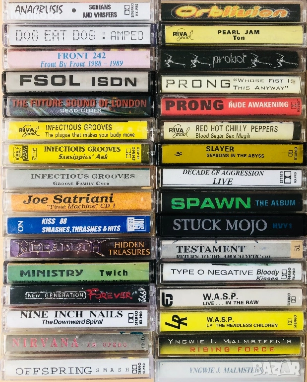 Аудио касети с рок и метъл от 80-те и 90-те, снимка 1