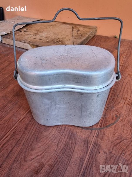 Военни старо българско войнишко канче - бъбрек, снимка 1