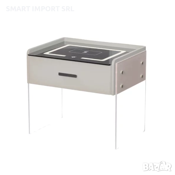 Интелигентно нощно шкафче Smart Heater Led, безжично зареждане, бял, снимка 1