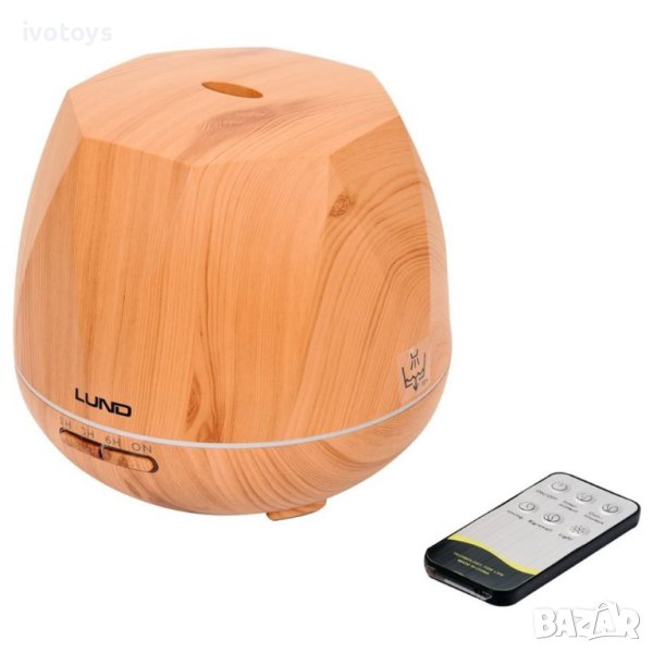 Арома дифузер LUND, LIGHT WOOD, 12 W, 500 ml, Кафяв, снимка 1